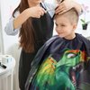 Aethland Kids Haircut Cape, Hair Cutting Cape for Kids - Professional Barber Cape Salon Cape Cloak Apron for Hair Stylist Hair Cutting (Green Dinosaur)