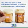 GMS Vitanizer Vitamin & Pill Organizer - 6 Compartment Pill Case with Easy Turn Lid Dispenser - Ideal Travel Pill Organizer - Fits All Size Tablets & Supplements - Sturdy, Safe, UV Protective Plastic