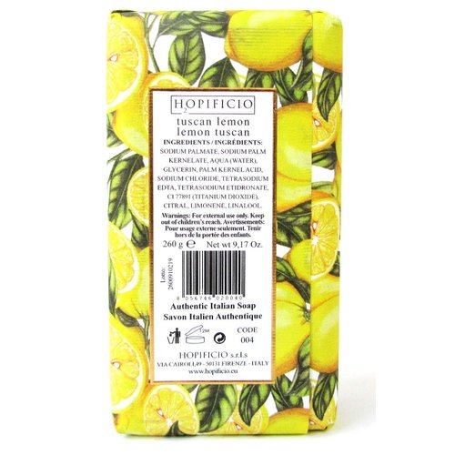 Hopificio - Finest Milled All-Natural Bar Soap, Moisturizing & Brightening. Suitable for Hand, Face & Body – 9.17 Oz (Lemon)