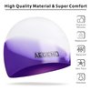 Aegend Kids Swim Cap (Age 4-8), 2 Pack, Purple & Pink