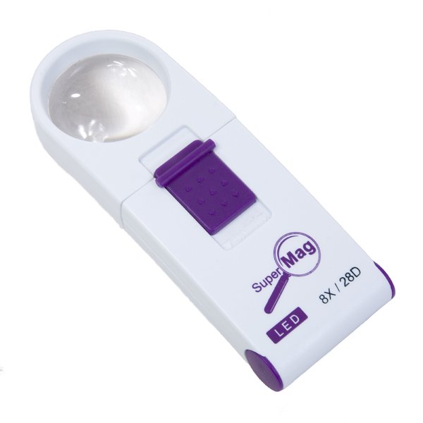 8X LED Illuminated Pocket Magnifier - 1.4 Inch Lens