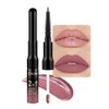 evpct 1Pcs Light Rosey Nude Lip Stain Paint Matte Lip Liner and Lipstick Set Long Lasting Smudge Proof labiales matte mate larga duracion listip 24 hours a prueba de agua mate 24 horas originales,29#