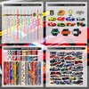 108PCS Race Car Party Favors Car Themed Birthday Party Goodie Bags Stuffers with Party Straw, Bubble Slap Bracelet,Race Cars,DIY Car Stickers,Pencil Caps Suitable Race Car Party
