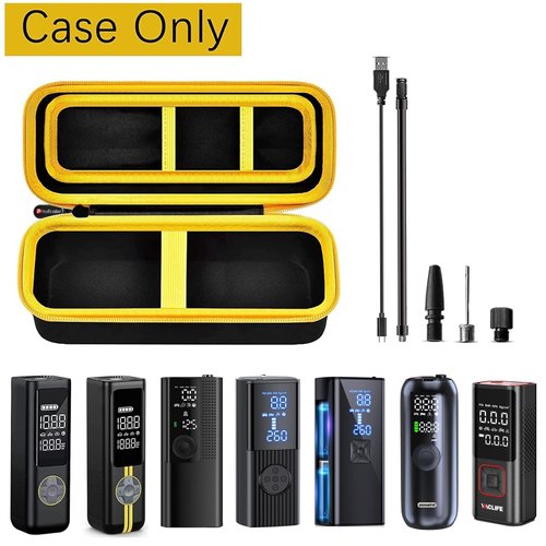 Case Compatible with Fanttik X8 for APEX/APEX EV Tire Inflator Portable Air Compressor. Storage Holder for Hafuloky for Woowind for ILTIDE for Prilotte Air Pump (Box Only) - Yellow