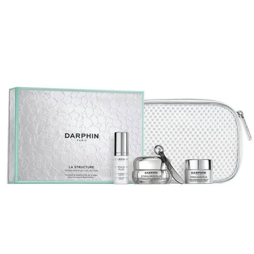 Darphin La Structure Stimulskin Plus 4 Piece Collection - Renewal Cream - Renewal Serum - Renewal Eye & Lip Cream - Cosmetic Bag