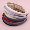 XIMA Solid Fabric Headbands for Women and Girls, 10mm Soft Satin Thin Non-Slip Hairbands, Set of 12