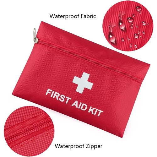 AOUTACC 12 Pack Mini First Aid Kit Empty Bag, Travel Empty First Aid Kit Pouch Bag for Emergency at Home, Office, Car, Outdoors, Boat, Camping, Hiking(Bag Only)