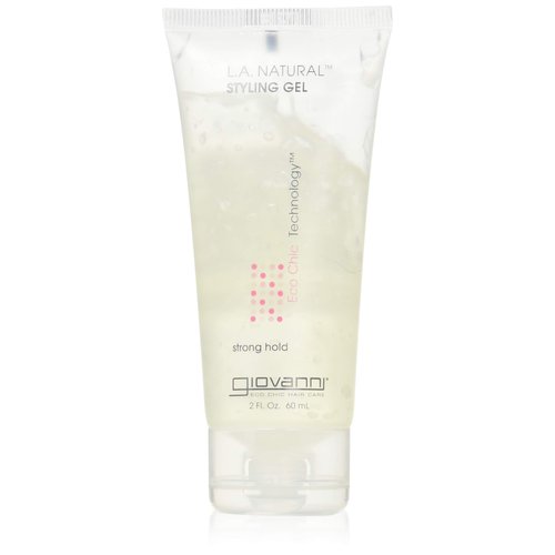 GIOVANNI COSMETICS L.A. Natural Styling Gel - Strong Hold, Eco Chic Technology, Grapefruit seed extract, Aloe Vera leaf juice, Vitamins & Minerals, Nourish Your Hair, Frizz-Free - 2 Oz