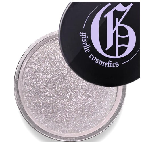 Giselle Cosmetics New York White Mineral Eyeshadow - Organic Eye Shadow Palette Makeup, Loose Powder Eyeshadow, Talc-Free, Shimmery, Glitter, Sparkly, Cream & Base Eye Makeup