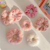 7 Pcs Hair Scrunchies Rabbit Furry Hair Ties Pom Elastic Hair Bobbles Rope Fluffy Ponytail Holder Ball Hair Band for Women Girls Hair Accessories-076-Pink