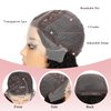 YKHJH Short Curly Human Hair Wigs Pixie Cut Wig Human Hair Lace Front Wigs 6 Inch 13x4x1 Side Part Human Hair Wigs for Black Women Plucked Hairline Natural Black Color