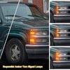 Gempro Sequential Amber LED Corner Side Marker Turn Signal Lights for Chevy C/K 1500 2500 3500 1994-1998 C10 Pickup Truck Silverado Suburban Tahoe Front Grill Lights, 4PCS (Clear Len)
