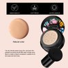 2 Pack Mushroom Head Air Cushion BB Cream, Concealer Lasting Nude Makeup Moisturizing Brightening Pigment CC Liquid Foundation