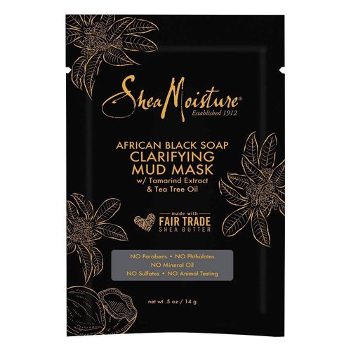 SHEA MOISTURE African Black Soap Mud Mask 0.5 Ounce (12 Pieces)