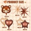 Bear Balloon, 14 PCS Teddy Bear Foil Balloons, 22 Inch Baby Shower Decorations Foil Animal Balloons, Jungle Animals Zoo Bear Theme Birthday Party Decoration Supplies