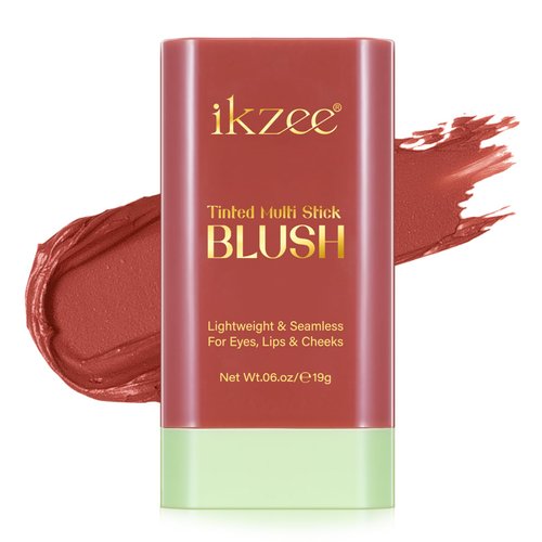 Blush Stick for Cheeks, Lightweight & Seamless, Silky Texture, Water-Proof & Smudge-Proof, 24h Long-Lasting, Multi Stick Blush for Eyes Lips Cheeks, Moisturizing, Easy to Mix, 19g (Rosewine)