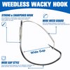 Wacky Rig Hooks Weedless Hooks, 25/50pcs Wacky Worm Fishing Hooks with Weed Guard Wide Gap Bass Hooks Stainless Steel Fishing Hooks Worm Hooks for Soft Stick Worm Baits Bass Fishing
