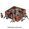 MOOXI WW2 Weapons Depot Military Building Block Set(252PCS).Build Different Combat Military Buildings.