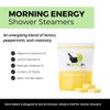 Morning Energy Shower Steamers Aromatherapy with Peppermint and Lemon Essential Oils Shower Bomb Aromatherapy, Spa Day Gifts, Self Care Gift, Valentines Day Gifts for Women and Men, Shower Bath Bomb