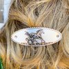 Women’s Artisan Handmade Horse Hairclips Copper Horse French Barrettes with Silver Backing Horse & Foal Hair Accessories HR-57