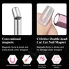 C12rtive Cat Eye Magnet Tool,Professional Double-Ended Hexagon Strong Nail Magnet Stick for Cat Eye Gel Nail Polish,Suitable for Personal DIY, Nail Studio or Nail Salon(Pink)