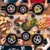 Kepeel 96 Pcs Race Car Party Plates and Napkins Sets, Racing Car Race Track Party Supplies Decorations Racing Sports Themed Dinnerware for Kids Boys Birthday Baby Shower Home Decor, Serves 24