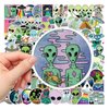 127 Pcs Alien Theme Birthday Party Supplies Include Alien Banner Balloons, Cake Topper, Cupcake Toppers, Stickers for Kids UFO Alien Birthday Party Decorations
