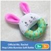 Ms. Rachel Official Hop Little Bunnies Soft Rattle Toy, Baby Teething Toys with Plush Bunny Cover, Toddler Toys for Girls & Boys for Ages 3 Months to 1+