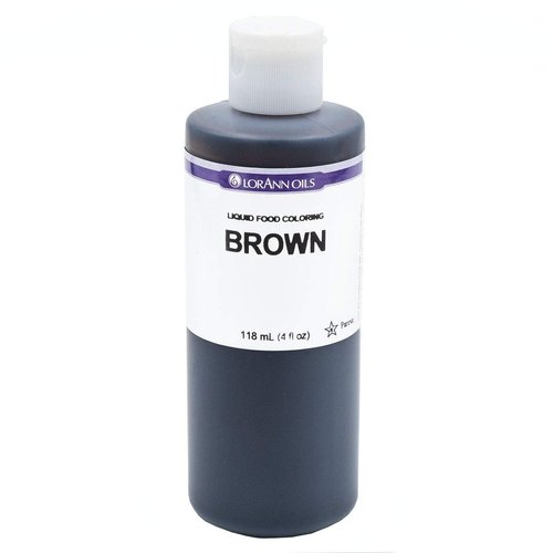 LorAnn Brown Liquid Food Coloring, 4 ounce bottle