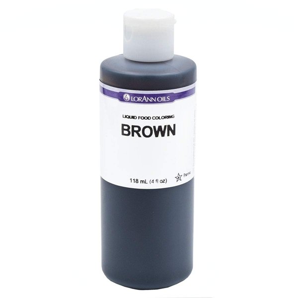 LorAnn Brown Liquid Food Coloring, 4 ounce bottle