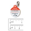 Dynotag® Web Enabled Smart Medical ID/Emergency Information Charm Bracelet Tag + Lobster Clasp with DynoIQ™ & Lifetime Service. Steel, 22mm dia.