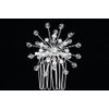 Handmade Freshwater Pearl Crystal Flower Bridal Wedding Tiara Hair Comb - Silver Plated FC021