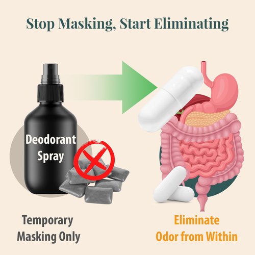 Flarovexarith Women's Body Deodorizing Supplement – Chlorophyll Capsules for Body Odor, Fresh Breath & Gut Detox, for Social Confidence – Vegan with Matcha Green Tea, Apple Cider Vinegar (60 Caps)