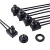 EPLZON KP-107 Waterproof Push Button Switch 12V ON/Off SPST Switch with 4.5''Lines for Motorcycle/Car(Pack of 5pcs,Black)