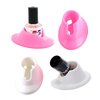 AISIBO Soft Rubber Nail Polish Bottle Holder, 4PCS Nail Polish Ring Holder, Stand Manicure Display Tools for Nail Art Design Painting Salon DIY(White Pink)