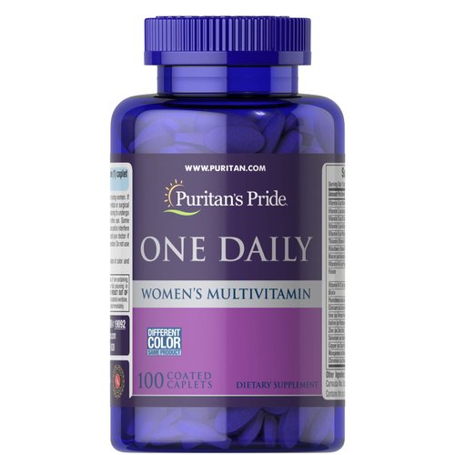 Puritan's Pride One Daily Women's Multivitamin Caplets, 100 Count