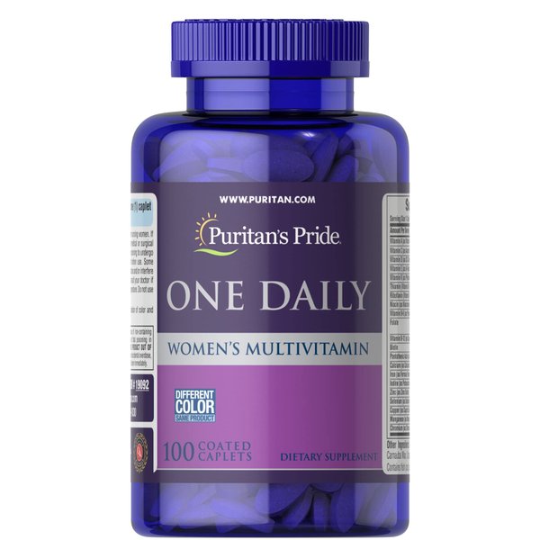 Puritan's Pride One Daily Women's Multivitamin Caplets, 100 Count
