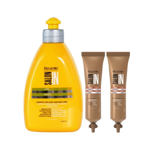 RECAMIER Leave-On Moisturizing Conditioner for Curly Hair + 2 Hydra Repair SOS Recamier Professional Salon In Acondicionador Sin Enjuague para Cabello Rizado