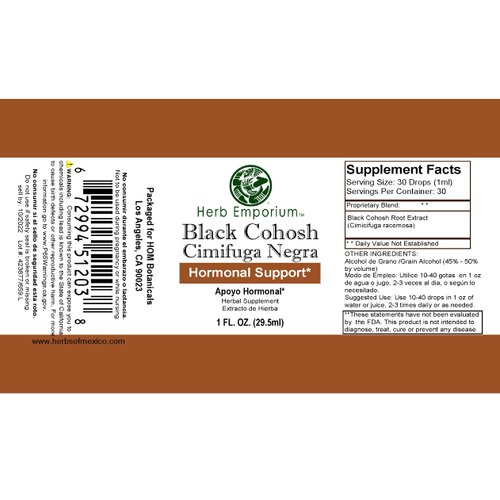 Herb Emporium Black Cohosh Root Extract 1fl. oz. (29.5 ml) Herbal Supplement Hormonal Support (Pack of 1)