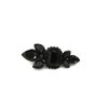 Generic Smaller chuncky black metal black crystal hair pin alligator clip