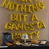 RTHPY Gold 'Aint Nothing But Gangsta Party' Balloon Banner, 90s Party Decor, Birthday Balloons