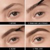 Eyebrow Pencil Microblading Eyebrow Pen Instant Lift Brow Pencil 4 Fork Tip Waterproof Eyebrow Pencil Fills Brows Makeup All-Day Natural Makeup Effect (Light Brown*2)
