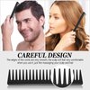 Patelai 3 Pcs Wide Tooth Detangling Hair Comb Detangling Hair Comb Hair Styling Comb Set, Carbon Fiber Cutting Comb Anti Static Heat Resistant Comb for Women Curly Straight Long Hair, Black (Classic)
