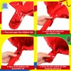 Hungdao 6 Pcs 21 Inches Ninja Balloons Colorful Ninja Theme Party Supplies Ninja Aluminum Film Balloon Birthday Party Favors