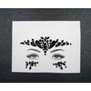 Topz halloween black face jewels Mermaid Face Gems Glitter clown temporary tattoo Rave holiday forehead adult costumes Makeup beauty Bohemian Stickers