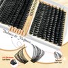 Thick Eyelash Extension 288 Pcs 100D Fluffy Cluster Lash Extension Wispy Lash Clusters D Curl 9-16mm Individual Eyelashes DIY at Home by FOINEMYED