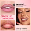 WanTuoluo Matt Nude Lipstick Lipliner Lip Crayons Pack Set,Velvet Moisture Smooth Matte Lipstick Pencils,Waterproof&Waterlasting, (01, Pack of 1)