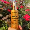 AbluFirst Shimmer Body Oil 100ml Summer Body Glitter Moisturizing Light Shimmer Glow Non-Sticky Summer Body Luminizer and Illuminator Smooth (3.38 Fl Oz (Pack of 1), Gold)