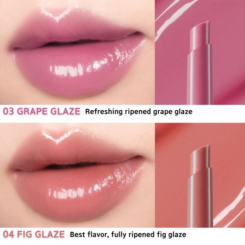 BBIA Over Glaze Stick - Lip Plumping Gloss Melting Balm Lipstick, Intensive Volume Up, High Shine & Glossy, Ultra Watery Moisturizing & Volumizing, Glowy Texture, Korean Lip Makeup (03 GRAPE GLAZE)