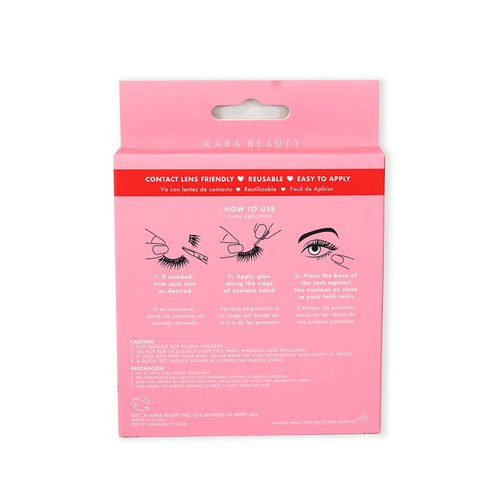 KARA BEAUTY VALENTINE'S OUTLASHED 3D Faux Mink Lashes 3 IDENTICAL PAIRS (LV3012)